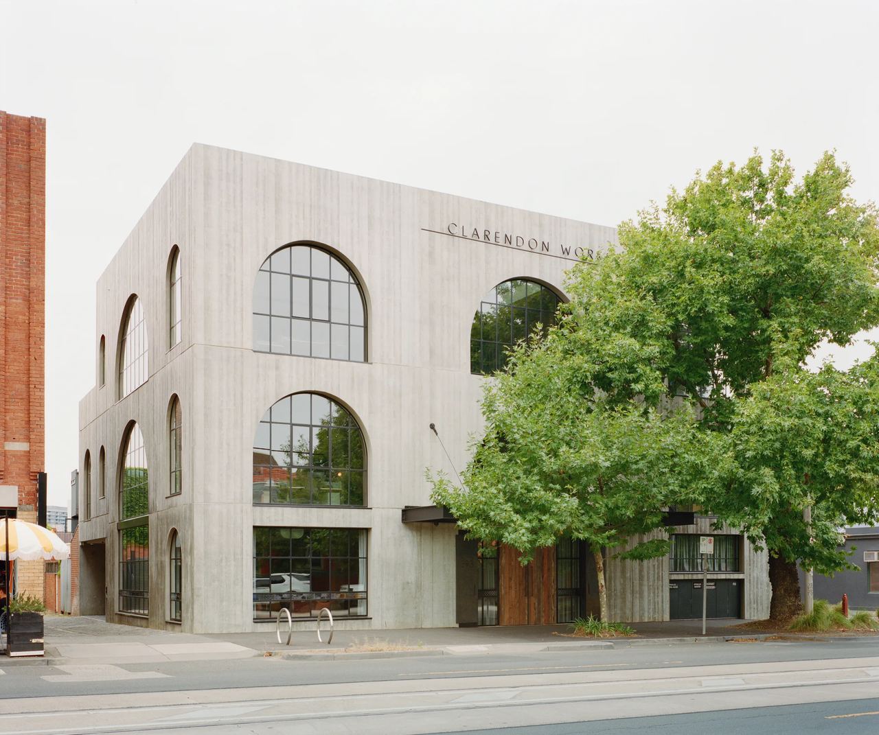 Clarendon Works, South Melbourne — arched masonry facade